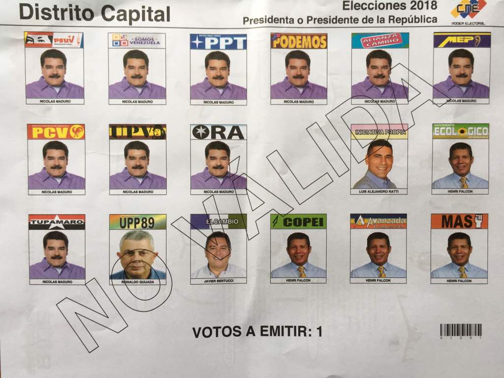 Nicolás Maduro aparece diez veces en boleta electoral de Venezuela. Noticias en tiempo real