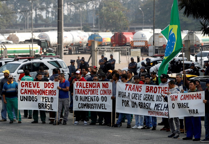 Paro camionero por alza en combustibles afecta Brasil. Noticias en tiempo real