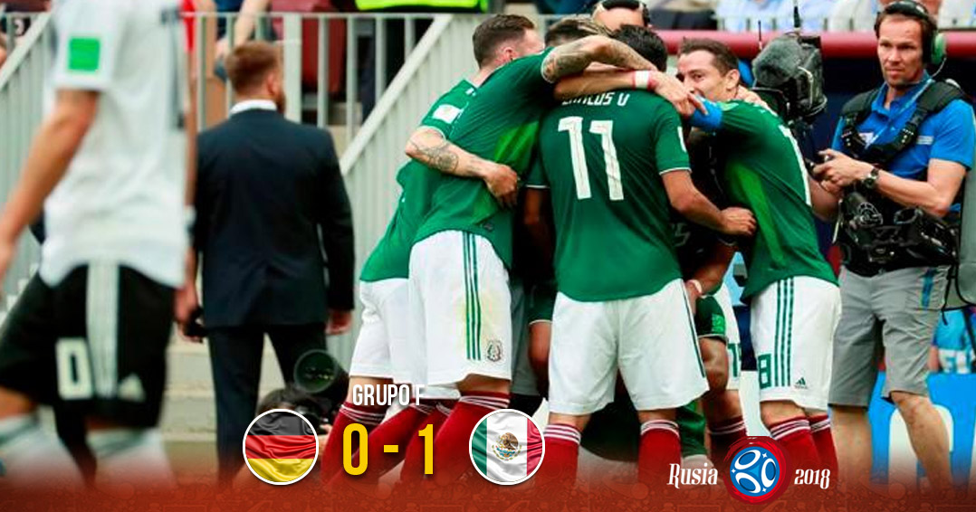 México vence a Alemania en su debut en Rusia 2018. Noticias en tiempo real