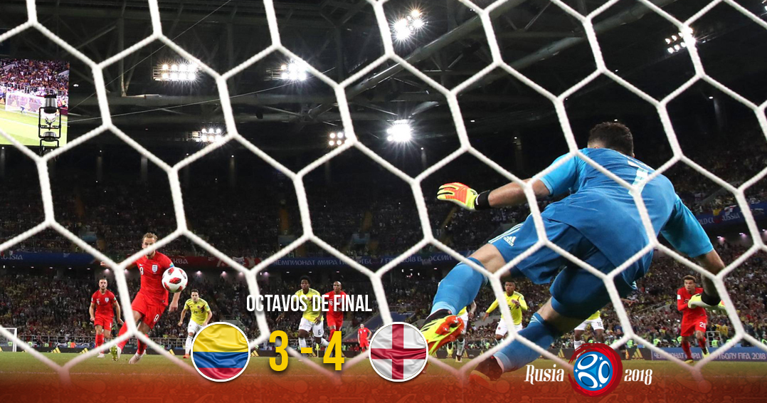 Inglaterra logra el pase a cuartos tras derrotar a Colombia. Noticias en tiempo real