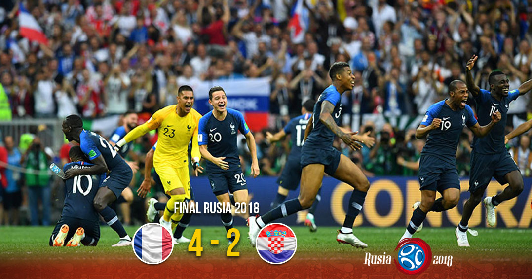 Por segunda vez en su historia, Francia es campeón del mundo. Noticias en tiempo real