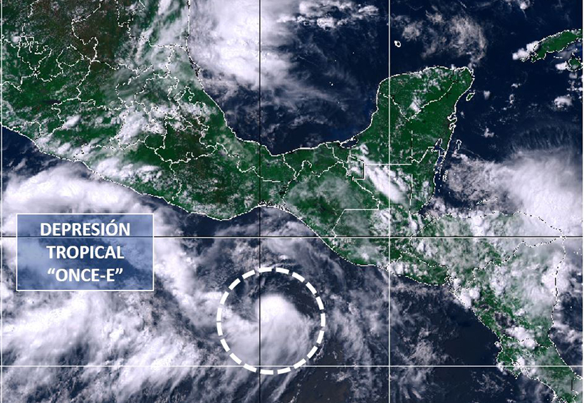 Alerta SMN por impacto de la Depresión Tropical 11-E en Oaxaca. Noticias en tiempo real