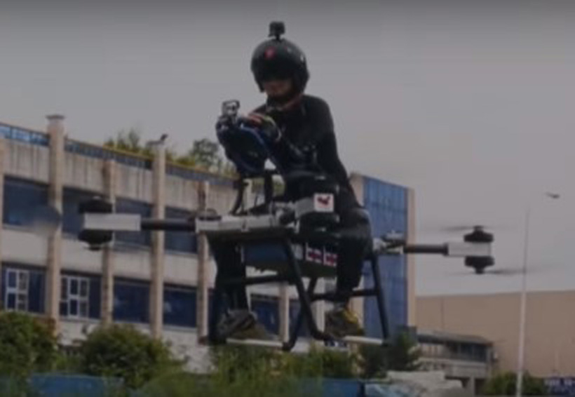 Chino inventa moto voladora. Noticias en tiempo real