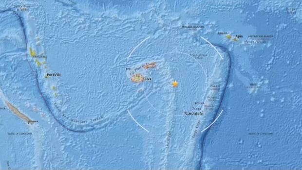 Se registra sismo de magnitud 6.6 en Fiyi. Noticias en tiempo real