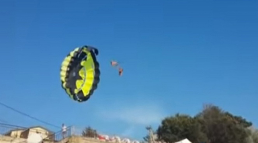 Pareja se electrocuta mientras viajaba en paracaídas. Noticias en tiempo real