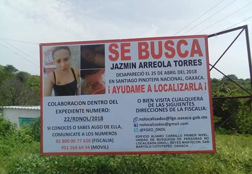 Sigue desaparecida Jazmín Arreola en Pinotepa Nacional. Noticias en tiempo real