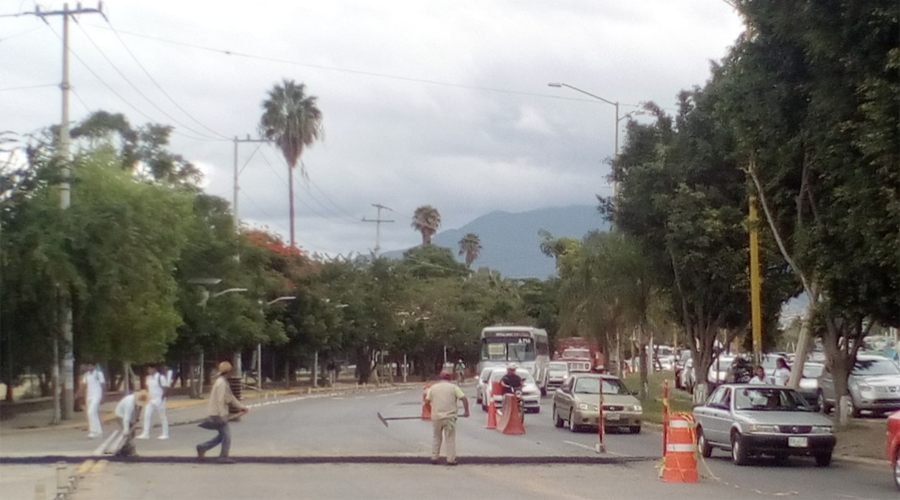 Trabajos de drenaje generan caos vial en la ciudad de Oaxaca. Noticias en tiempo real