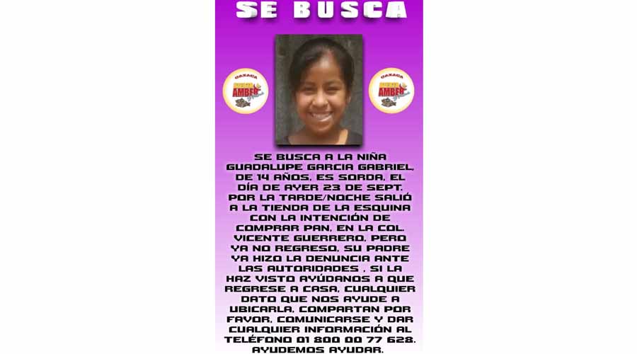 Buscan a adolescente  en la Vicente Guerrero. Noticias en tiempo real