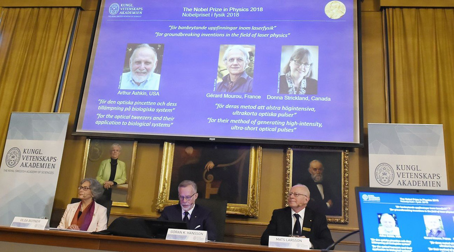 Otorgan Premio Nobel de Física a trabajos de avance sobre láser. Noticias en tiempo real