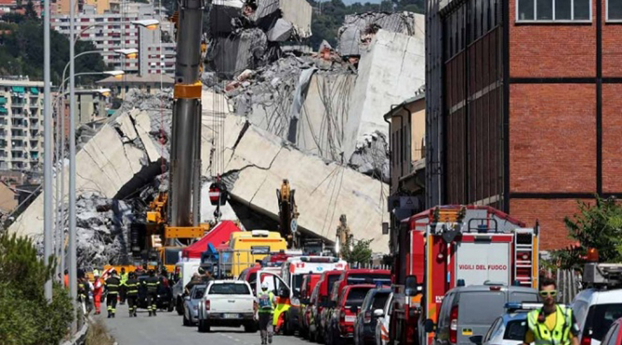 Alistan demolición de puente derrumbado en Génova. Noticias en tiempo real