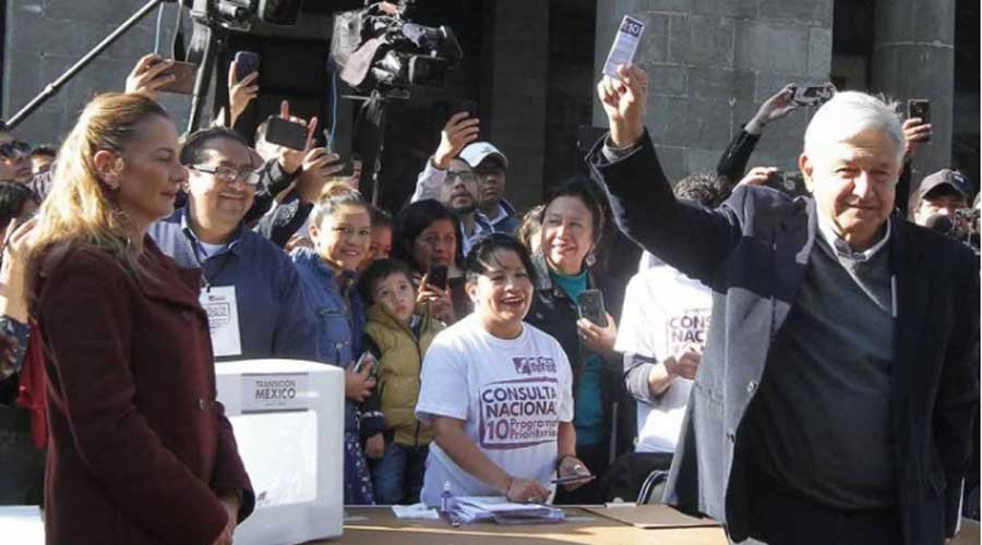 López Obrador vota en consulta sobre 10 proyectos prioritarios. Noticias en tiempo real