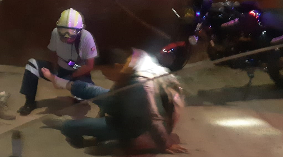 Derrapa motociclista en Xoxocotlán, Oaxaca. Noticias en tiempo real