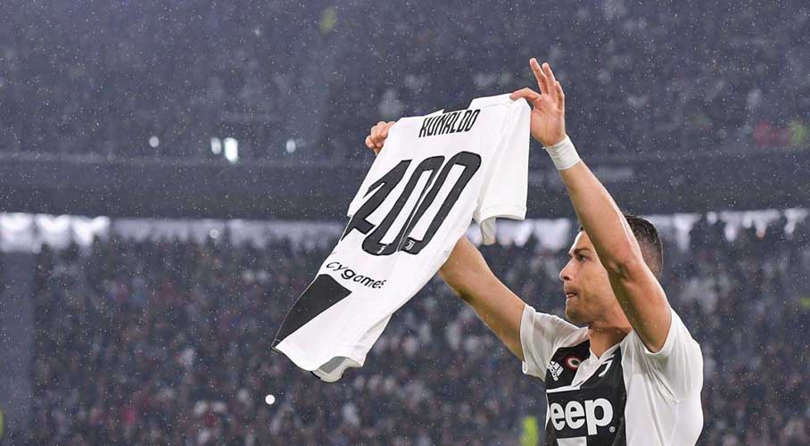 Juventus homenajea a Cristiano Ronaldo por sus 400 goles. Noticias en tiempo real
