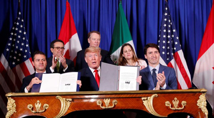 Peña, Trump y Trudeau firman tratado comercial T- MEC. Noticias en tiempo real