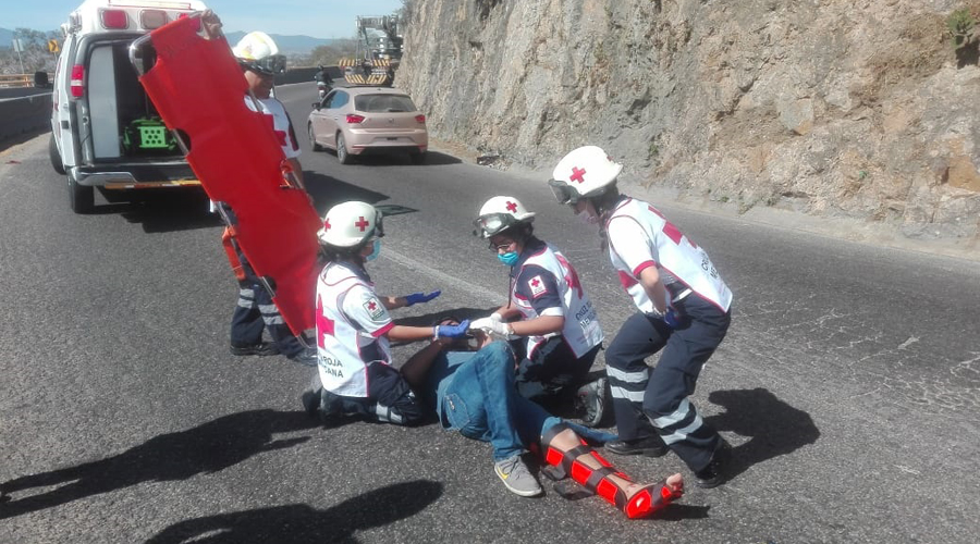 Derrapa motociclista en el cerro de El Fortín. Noticias en tiempo real