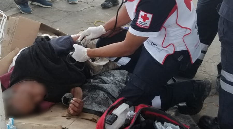 Por quinta ocasión Cruz Roja Mexicana atiende a indigente