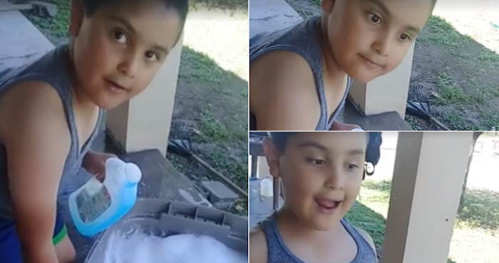 Un niño intenta “lavar el agua” con detergente líquido y se vuelve viral | El Imparcial de Oaxaca