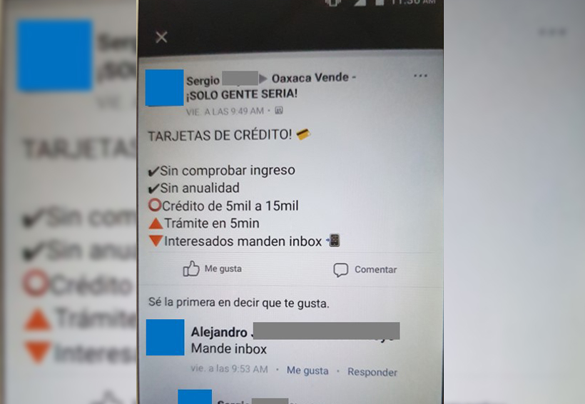 Alertan por tarjetas de crédito ofrecidas vía Facebook en Oaxaca | El Imparcial de Oaxaca