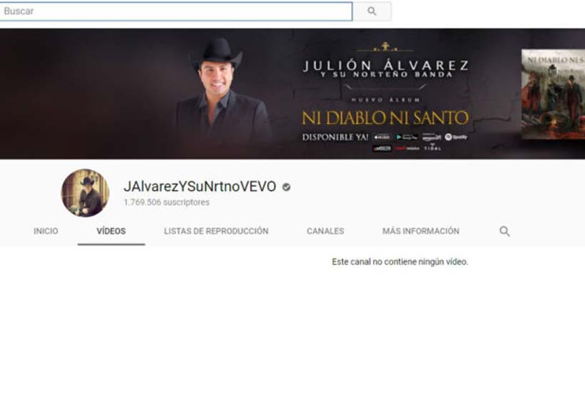 Eliminan página web, videos y música de YouTube y Spotify de Julión Álvarez | El Imparcial de Oaxaca