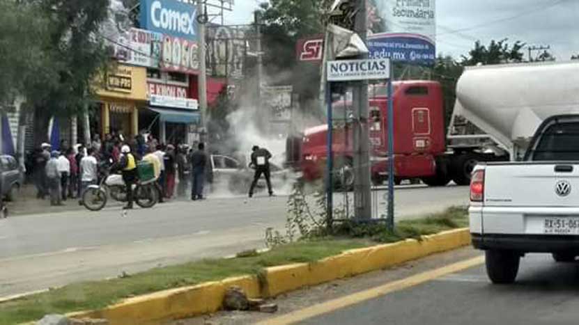 Choque deja un lesionado en el crucero de Hacienda Blanca, Oaxaca | El Imparcial de Oaxaca