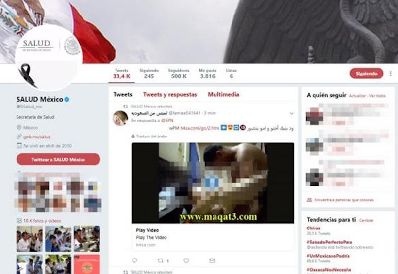 Hackean la cuenta de Twitter de la Secretaría de Salud; publican video porno | El Imparcial de Oaxaca