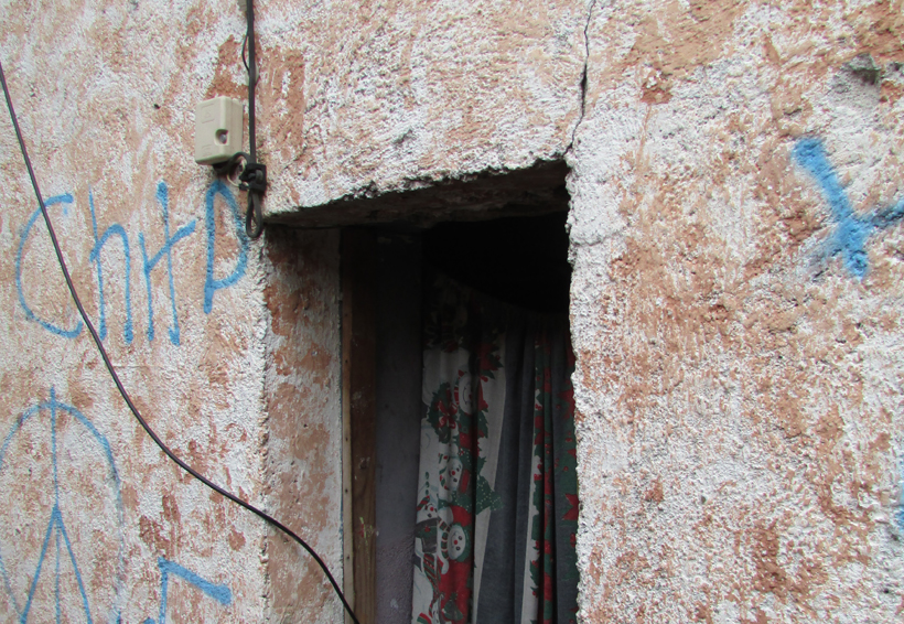 A punto de colapsar una vivienda en la capital de Oaxaca