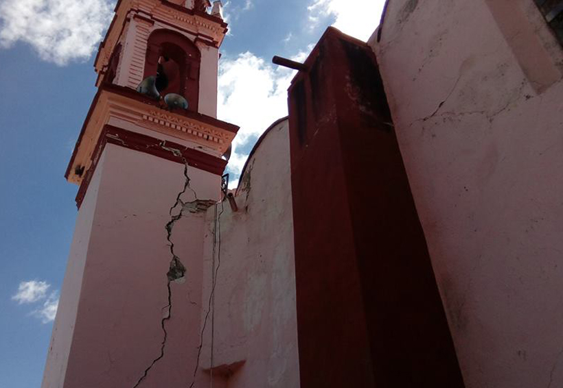 14 templos católicos dañados en la Mixteca de Oaxaca