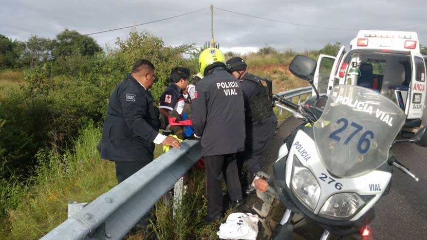 Se accidenta agente de vialidad en carretera federal rumbo a Miahuatlán, Oaxaca | El Imparcial de Oaxaca