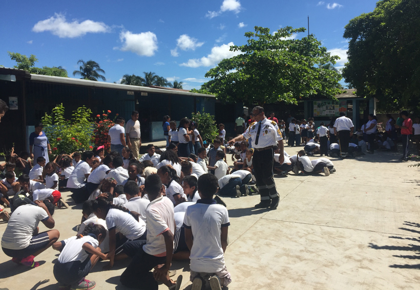 Realizan simulacro en escuelas de la Costa de Oaxaca