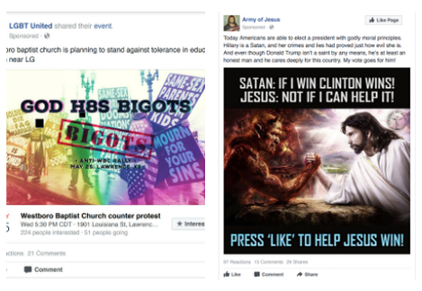 Así son los anuncios que Rusia promovió en Facebook