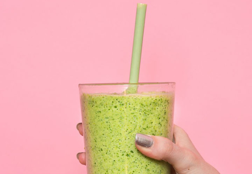 Licuado verde para combatir el acné