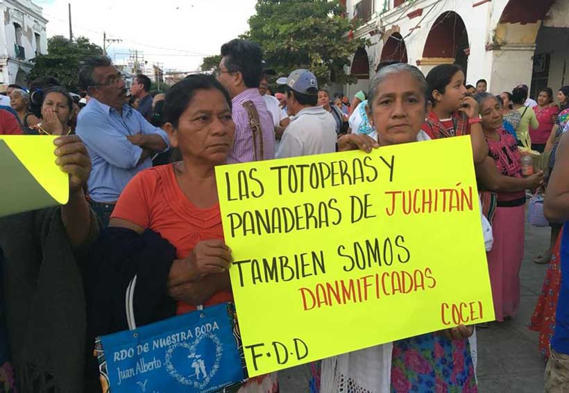 Exigen nuevo censo damnificados del 23 de septiembre en Juchitán, Oaxaca