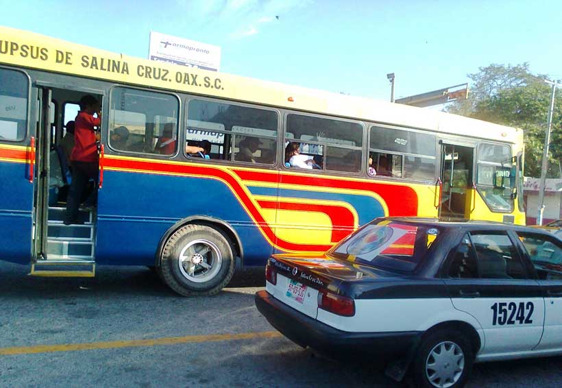 En aumento, los robos en el  transporte público de Salina Cruz, Oaxaca