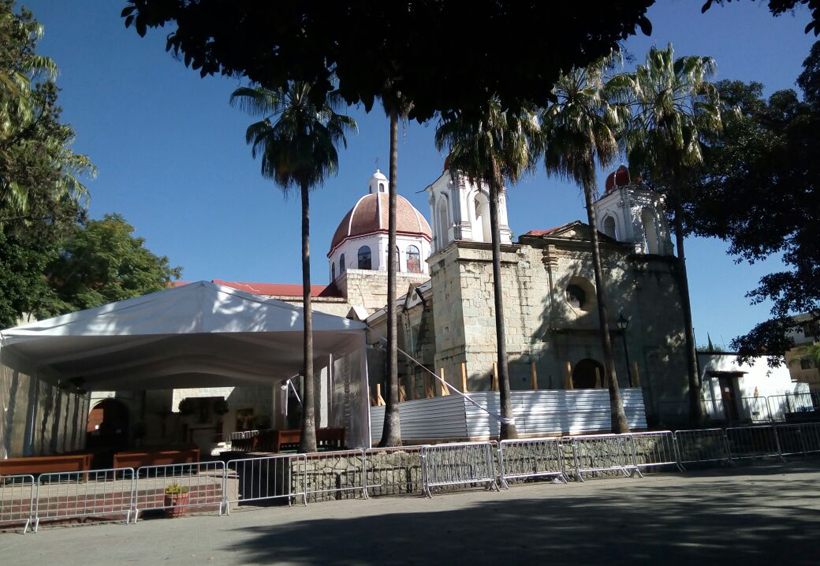 Restringen permisos a puestos en el templo de la Virgen de Guadalupe en Oaxaca