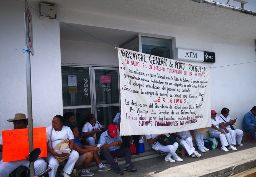 Paro de Salud cumple 15 días en Pochutla, Oaxaca