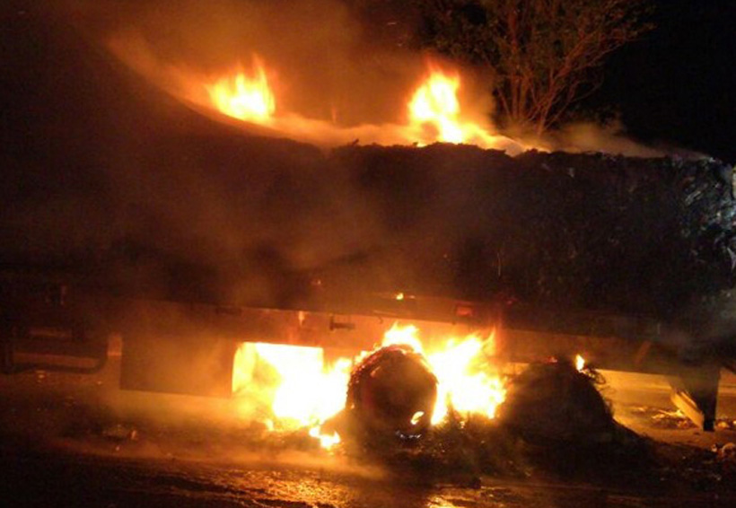 Arde camión de basura | El Imparcial de Oaxaca