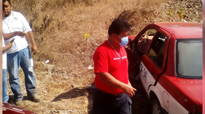 Colisión entre taxis foráneos de Pochutla, Oaxaca