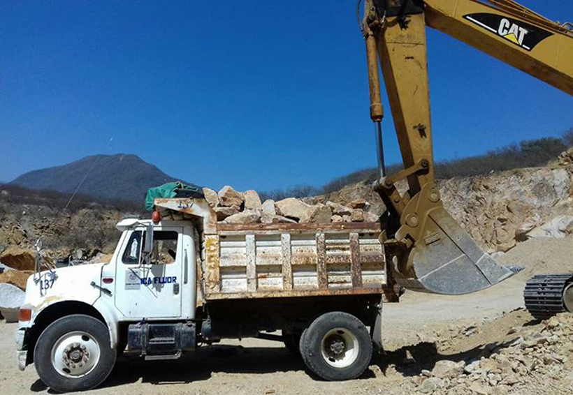 Explotación de bancos de material pétreo sin control en el Istmo de Oaxaca