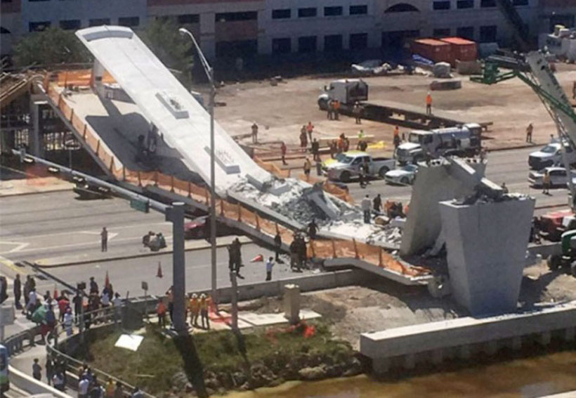 Cae puente en Florida; hay varios heridos y autos atrapados | El Imparcial de Oaxaca