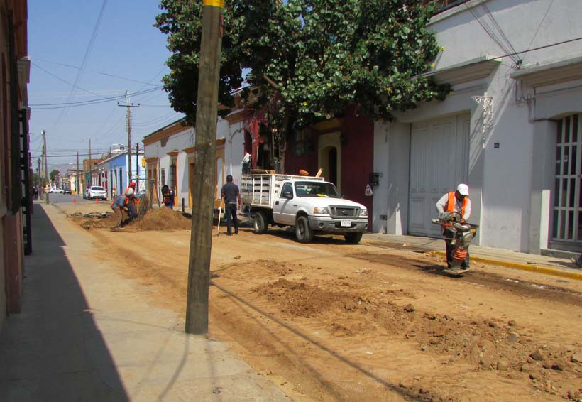Exigen agilizar obras  en el centro histórico de Oaxaca