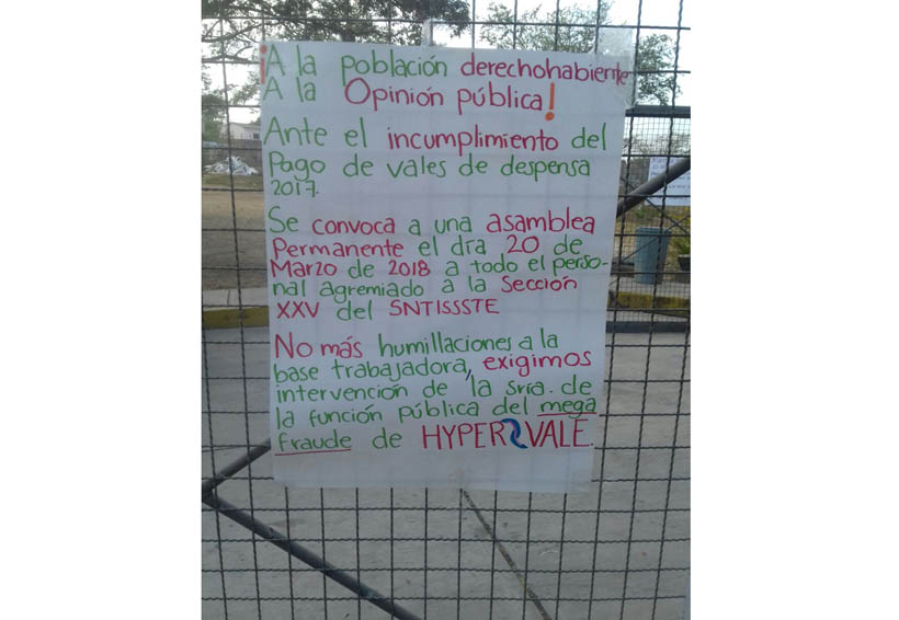 Amenazan con iniciar paro de labores en el ISSSTE de Pinotepa Nacional, Oaxaca