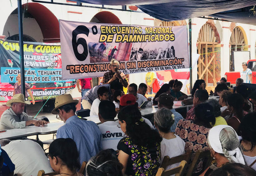 Conforman el Frente  Nacional de Damnificados en el Istmo de Oaxaca