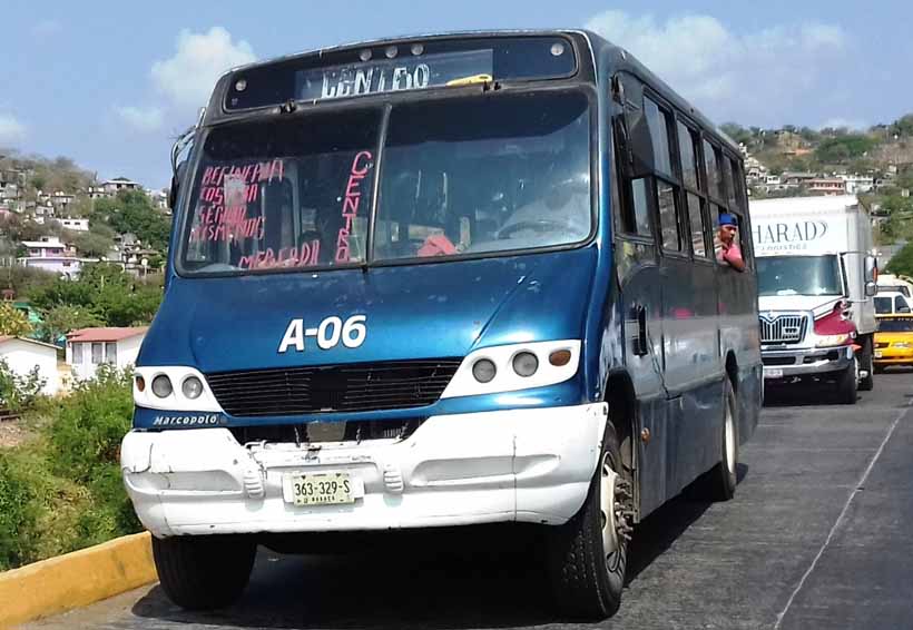 Fijan a 7 pesos la tarifa  del transporte urbano en Salina Cruz, Oaxaca