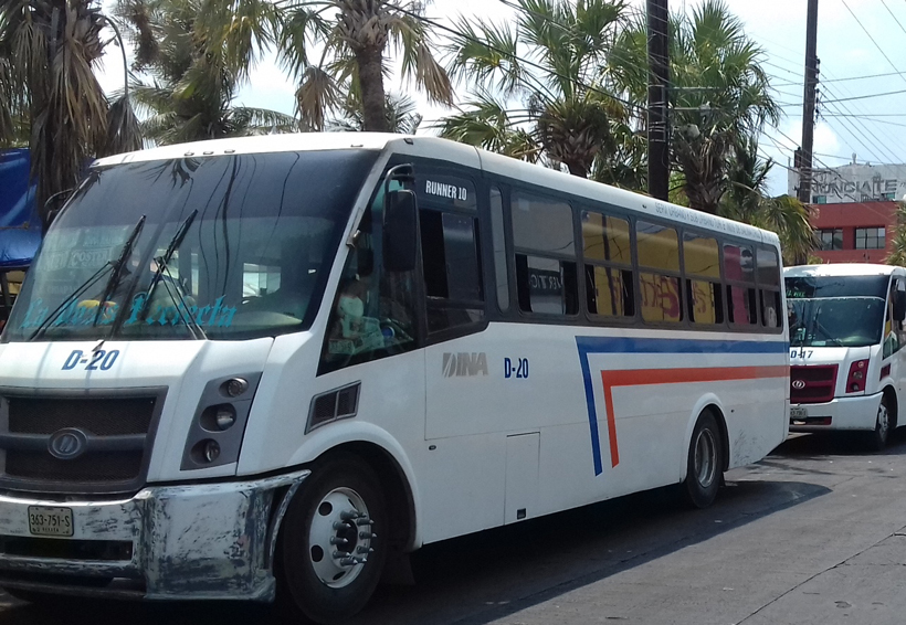 Fijan a 7 pesos la tarifa  del transporte urbano en Salina Cruz, Oaxaca
