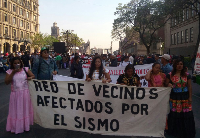 Marchan Damnificados a la Cámara  de Diputados en la Ciudad de México | El Imparcial de Oaxaca