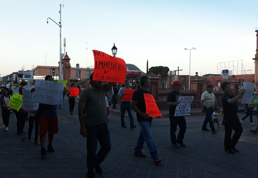Realizan marcha en la Mixteca contra  la imposición de Morena
