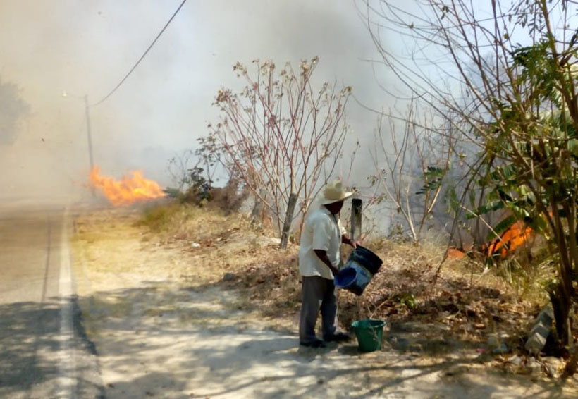 Sofocan incendios en Pochutla, Oaxaca
