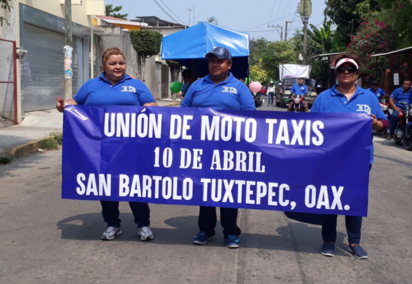 Taxistas nos han amenazado:  Mototaxis de San Bartolo Tuxtepec, Oaxaca