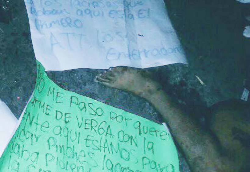 Narcomensaje sobre desmembrado: “Ya lo dijo El Bronco, cortarle las manos a los lacrosos que roban” | El Imparcial de Oaxaca