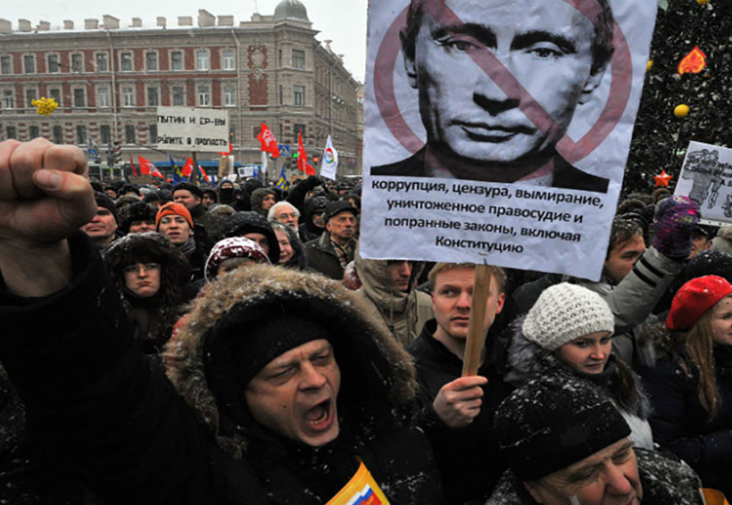 Resultado de imagen para Fotos de las Manifestaciones en Rusia